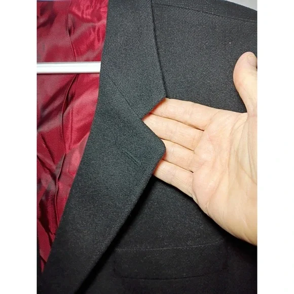Ralph Lauren Blazer Mens 42R Black Loro Piana 100% Camel Hair Two Button Coat